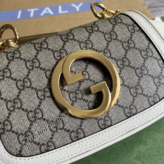 Gucci專櫃2022新款小號鏈條單肩斜挎女包 古馳Gucci Blondie互扣老花腋下包中古包698643 gqy4291